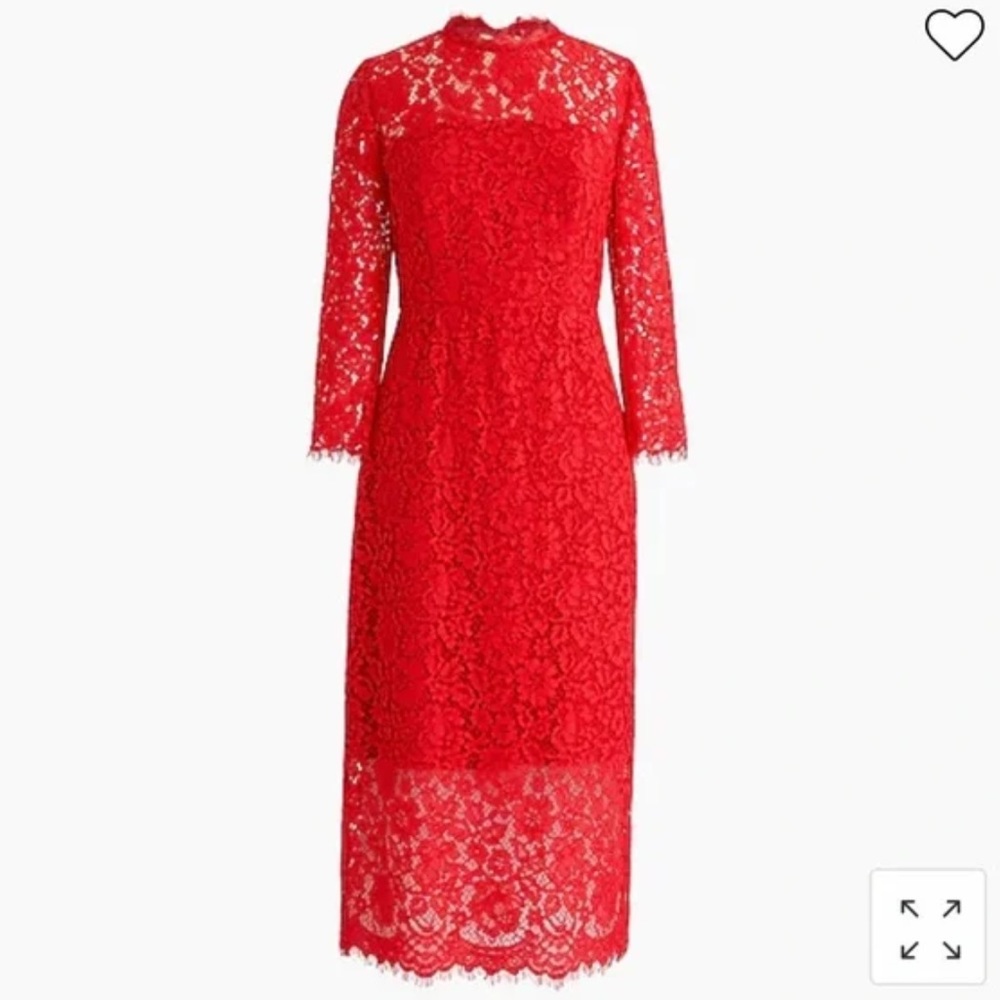 J Crew Lace Sheath Midi Dress